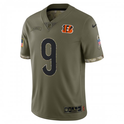 Joe Burrow Cincinnati Bengals Nike 2022 Salute To Service Limited Jersey - Olive