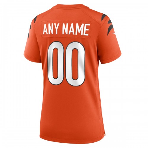 Cincinnati Bengals Nike Women's Alternate Game Custom Jersey - Orange