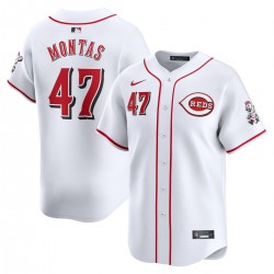 Frankie Montas Cincinnati Reds Nike Home Limited Player Jersey - White Frankie Montas Cincinnati Reds Nike Home Limited Player Jersey - White