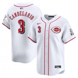 Jeimer Candelario Cincinnati Reds Nike Home Limited Player Jersey - White Jeimer Candelario Cincinnati Reds Nike Home Limited Player Jersey - White