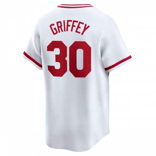 Ken Griffey Cincinnati Reds Nike Throwback Cooperstown Limited Jersey - White