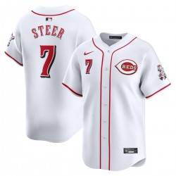 Spencer Steer Cincinnati Reds Nike Home Limited Player Jersey - White Spencer Steer Cincinnati Reds Nike Home Limited Player Jersey - White