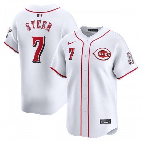 Spencer Steer Cincinnati Reds Nike Home Limited Player Jersey - White