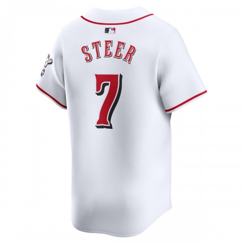 Spencer Steer Cincinnati Reds Nike Home Limited Player Jersey - White