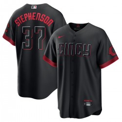 Tyler Stephenson Cincinnati Reds Nike 2023 City Connect Replica Player Jersey - Black Tyler Stephenson Cincinnati Reds Nike 2023 City Connect Replica Player Jersey - Black
