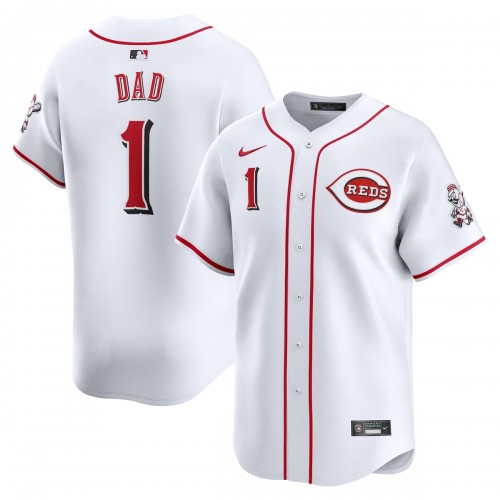 Cincinnati Reds Nike #1 Dad Home Limited Jersey - White