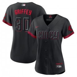Ken Griffey Jr. Cincinnati Reds Nike Women's 2023 City Connect Replica Player Jersey - Black Ken Griffey Jr. Cincinnati Reds Nike Women's 2023 City Connect Replica Player Jersey - Black