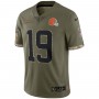 Bernie Kosar Cleveland Browns 2022 Salute To Service Retired Player Limited Jersey - Olive
