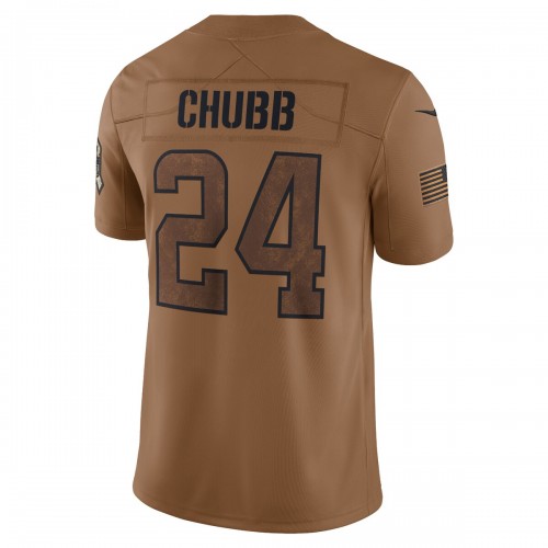 Nick Chubb Cleveland Browns Nike 2023 Salute To Service Limited Jersey - Brown