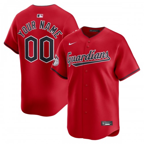 Cleveland Guardians Nike  Alternate Limited Custom Jersey – Red