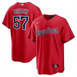 Shane Bieber Cleveland Guardians Nike Alternate Replica Player Jersey - Red Shane Bieber Cleveland Guardians Nike Alternate Replica Player Jersey - Red