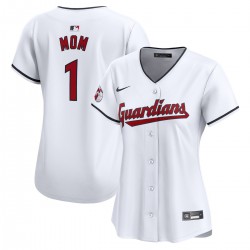 Cleveland Guardians Nike Women's #1 Mom Home Limited Jersey - White Cleveland Guardians Nike Women's #1 Mom Home Limited Jersey - White
