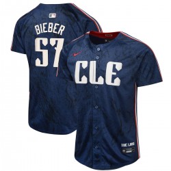 Shane Bieber Cleveland Guardians Nike Youth 2024 City Connect Limited Jersey - Navy Shane Bieber Cleveland Guardians Nike Youth 2024 City Connect Limited Jersey - Navy