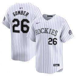 Austin Gomber Colorado Rockies Nike Home Limited Player Jersey - White Austin Gomber Colorado Rockies Nike Home Limited Player Jersey - White