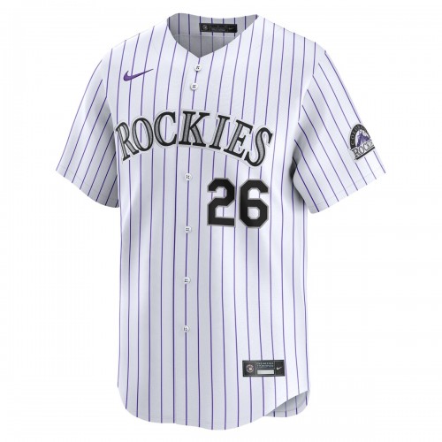 Austin Gomber Colorado Rockies Nike Home Limited Player Jersey - White