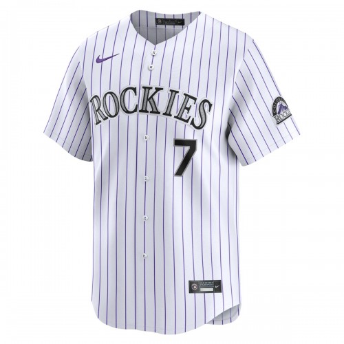 Brendan Rodgers Colorado Rockies Nike Home Limited Player Jersey - White