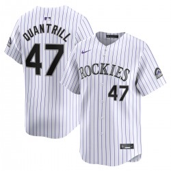 Cal Quantrill Colorado Rockies Nike Home Limited Player Jersey - White Cal Quantrill Colorado Rockies Nike Home Limited Player Jersey - White