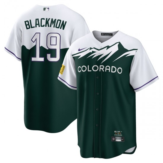 Charlie Blackmon Colorado Rockies Nike City Connect Replica Player Jersey - White/Forest Green
