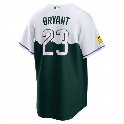 Kris Bryant Colorado Rockies Nike City Connect Replica Player Jersey - White/Forest Green