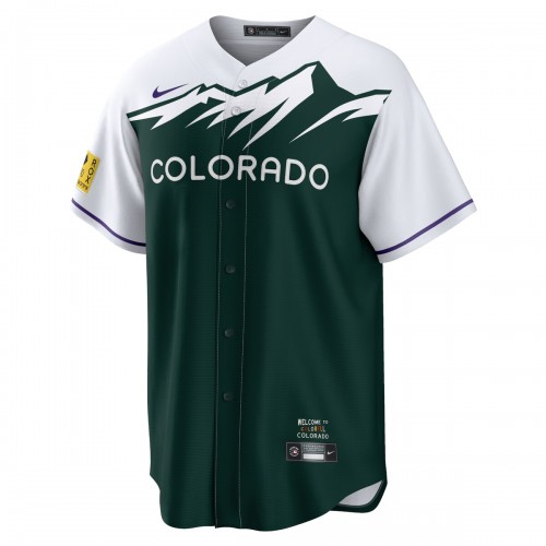 Ryan McMahon Colorado Rockies Nike City Connect Replica Player Jersey - White/Forest Green