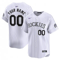 Colorado Rockies Nike Home Limited Custom Jersey - White Colorado Rockies Nike Home Limited Custom Jersey - White