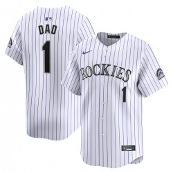Colorado Rockies Nike #1 Dad Home Limited Jersey - White Colorado Rockies Nike #1 Dad Home Limited Jersey - White