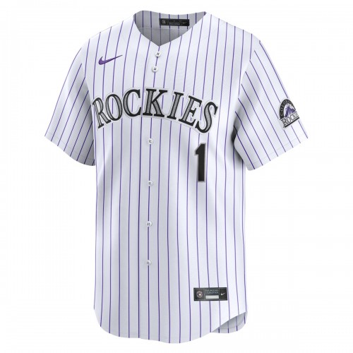 Colorado Rockies Nike #1 Dad Home Limited Jersey - White