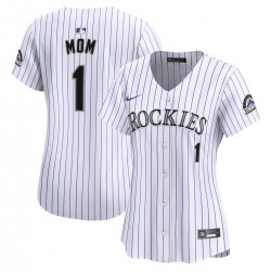 Colorado Rockies Nike Women's #1 Mom Home Limited Jersey - White Colorado Rockies Nike Women's #1 Mom Home Limited Jersey - White