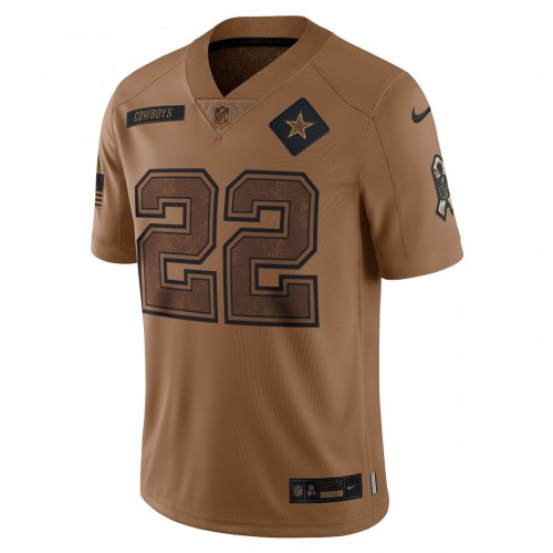 Emmitt Smith Dallas Cowboys Nike 2023 Salute To Service Retired Player Limited Jersey - Brown
