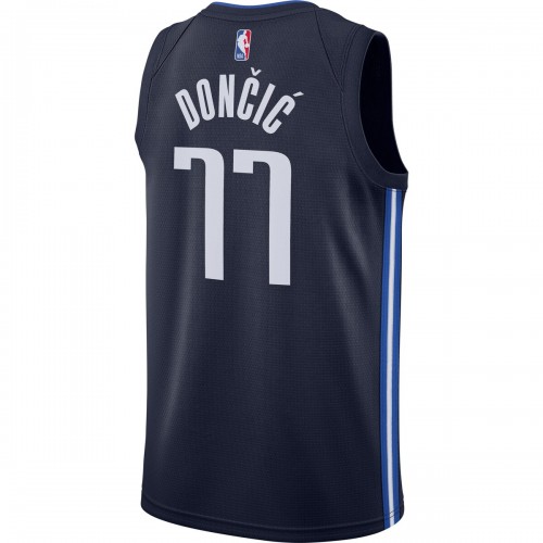 Luka Doncic Dallas Mavericks Jordan Brand 2020/21 Swingman Jersey - Statement Edition - Navy