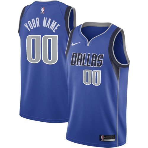 Dallas Mavericks Nike 2020/21 Swingman Custom Jersey - Icon Edition - Blue