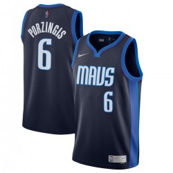 Kristaps Porzingis Dallas Mavericks Nike 2020/21 Swingman Player Jersey Navy - Earned Edition Kristaps Porzingis Dallas Mavericks Nike 2020/21 Swingman Player Jersey Navy - Earned Edition