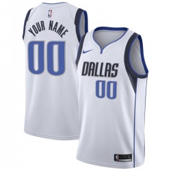 Dallas Mavericks Nike 2020/21 Swingman Custom Jersey - Association Edition - White Dallas Mavericks Nike 2020/21 Swingman Custom Jersey - Association Edition - White