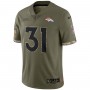 Justin Simmons Denver Broncos Nike 2022 Salute To Service Limited Jersey - Olive
