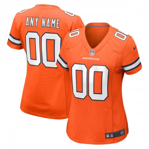 Denver Broncos Nike Women's Alternate Custom Game Jersey - Orange