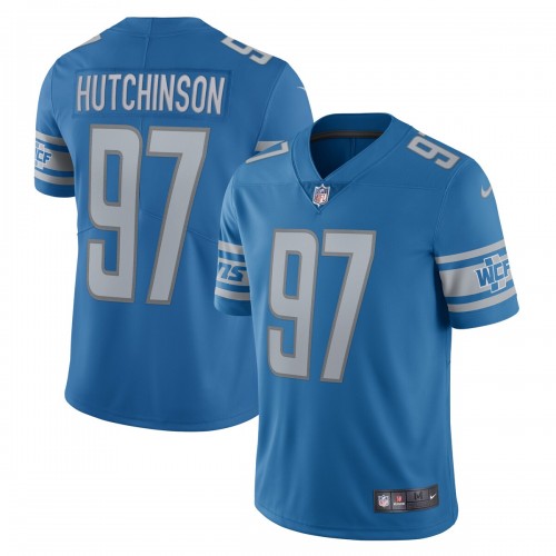 Aidan Hutchinson Detroit Lions Nike Team Vapor Limited Jersey - Blue