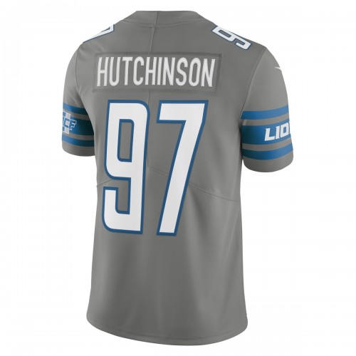 Aidan Hutchinson Detroit Lions Nike Alternate Team Vapor Limited Jersey - Steel