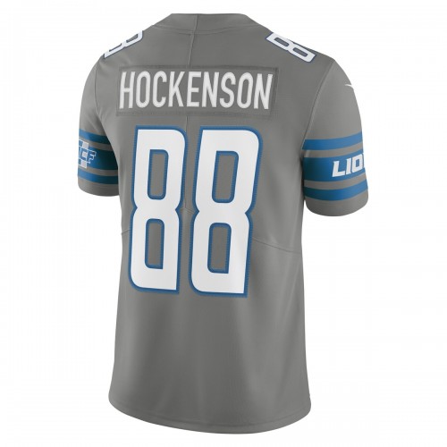 T.J. Hockenson Detroit Lions Nike Vapor Limited Jersey - Steel