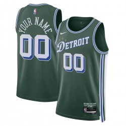 Detroit Pistons Nike Unisex 2022/23 Swingman Custom Jersey - City Edition - Green Detroit Pistons Nike Unisex 2022/23 Swingman Custom Jersey - City Edition - Green
