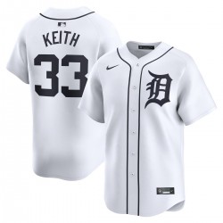 Colt Keith Detroit Tigers Nike Home Limited Player Jersey - White Colt Keith Detroit Tigers Nike Home Limited Player Jersey - White