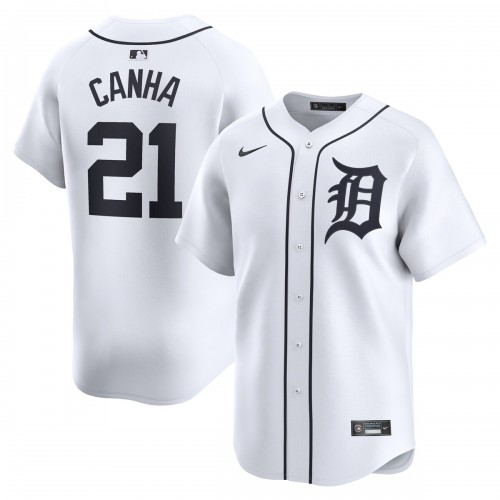 Mark Canha Detroit Tigers Nike Home Limited Player Jersey - White