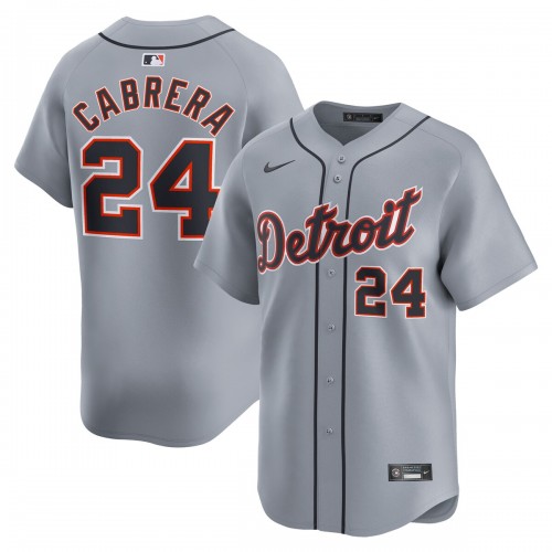 Miguel Cabrera Detroit Tigers Nike Road Limited Player Jersey – Gray