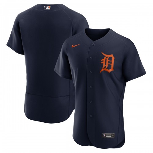 Detroit Tigers Nike Alternate Authentic Logo Team Jersey - Navy