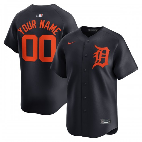 Detroit Tigers Nike  Alternate Limited Custom Jersey – Navy