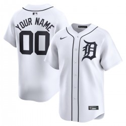 Detroit Tigers Nike Youth Home Limited Custom Jersey - White Detroit Tigers Nike Youth Home Limited Custom Jersey - White