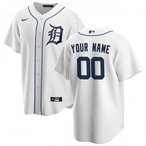 Detroit Tigers Nike Youth Home Replica Custom Jersey - White