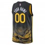 Golden State Warriors Nike Youth Swingman Custom Jersey - City Edition - Black