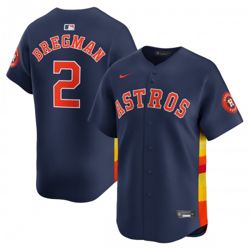 Alex Bregman Houston Astros Nike Alternate Limited Player Jersey – Navy