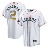 Men's Houston Astros Kyle Tucker Nike White/Gold 2023 Gold Collection  Replica Player Jersey