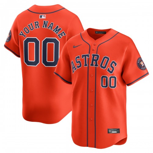 Houston Astros Nike  Alternate Limited Custom Jersey – Orange